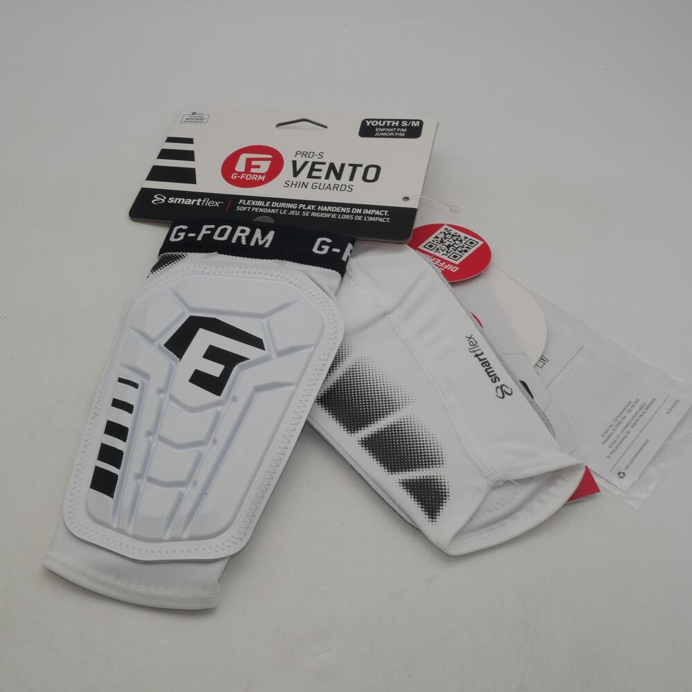 NEW G-Form Pro S Vento Shin Guards WHITE Youth Small Medium